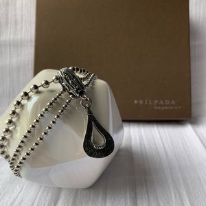 Silpada Silver 925 Necklace Retired 3-strand  16”-18” Stamped 926 w/logo